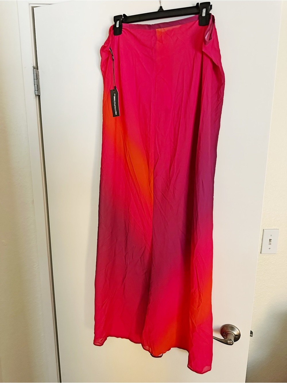 “Pretty little thing “Pink-Orange Ombre Maxi Skirt swimsuit cover up